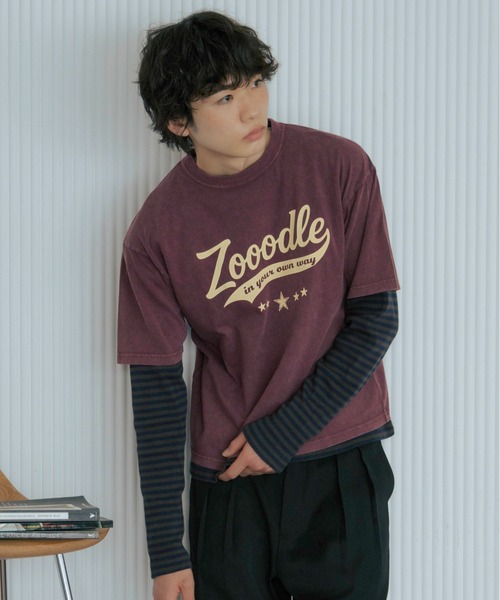 Zooodle（ズードル）の「Vintage logo T-shirt - ヴィンテージロゴTシャツ -（Tシャツ/カットソー・メンズ・バーガンディー/アイボリー/グリーン・LARGE/MEDIUM）」の7枚目の写真