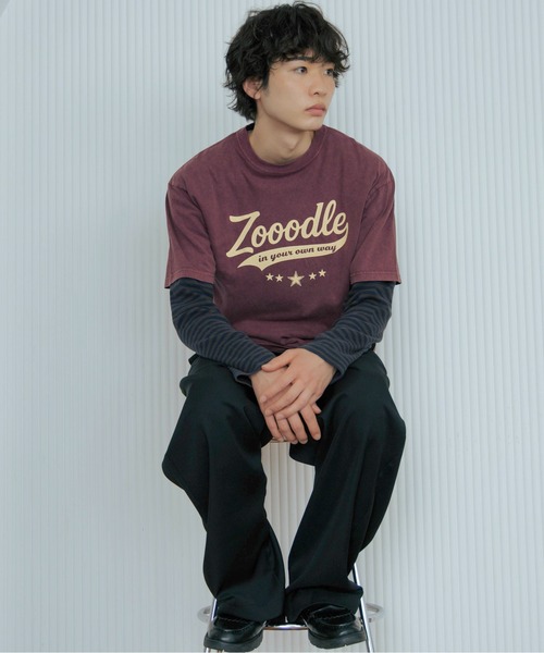 Zooodle（ズードル）の「Vintage logo T-shirt - ヴィンテージロゴTシャツ -（Tシャツ/カットソー・メンズ・バーガンディー/アイボリー/グリーン・LARGE/MEDIUM）」の16枚目の写真