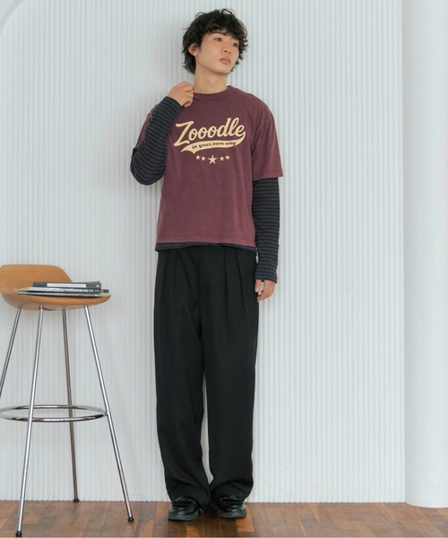 Zooodle（ズードル）の「Vintage logo T-shirt - ヴィンテージロゴTシャツ -（Tシャツ/カットソー・メンズ・バーガンディー/アイボリー/グリーン・LARGE/MEDIUM）」の8枚目の写真