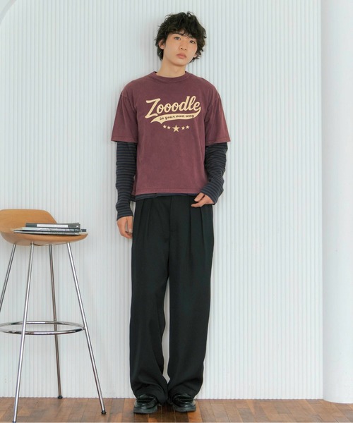 Zooodle（ズードル）の「Vintage logo T-shirt - ヴィンテージロゴTシャツ -（Tシャツ/カットソー・メンズ・バーガンディー/アイボリー/グリーン・LARGE/MEDIUM）」の9枚目の写真