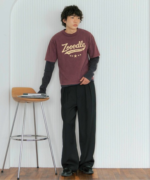 Zooodle（ズードル）の「Vintage logo T-shirt - ヴィンテージロゴTシャツ -（Tシャツ/カットソー・メンズ・バーガンディー/アイボリー/グリーン・LARGE/MEDIUM）」の11枚目の写真