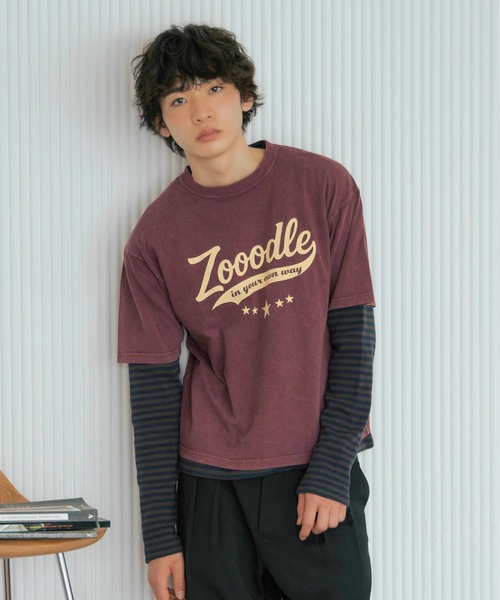 Zooodle（ズードル）の「Vintage logo T-shirt - ヴィンテージロゴTシャツ -（Tシャツ/カットソー・メンズ・バーガンディー/アイボリー/グリーン・LARGE/MEDIUM）」の6枚目の写真