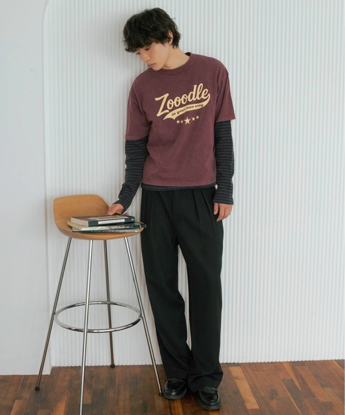 Zooodle（ズードル）の「Vintage logo T-shirt - ヴィンテージロゴTシャツ -（Tシャツ/カットソー・メンズ・バーガンディー/アイボリー/グリーン・LARGE/MEDIUM）」の14枚目の写真