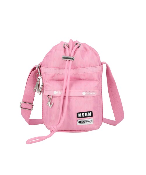 MSGM(エムエスジーエム)の「【MSGM×LeSportsac】TheMwave Jaquard Cargo Bucket(ショルダーバッグ・レディース・ピンク・ONE SIZE)」の1枚目の写真
