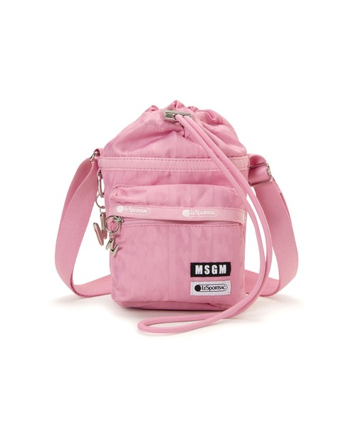 MSGM(エムエスジーエム)の「【MSGM×LeSportsac】TheMwave Jaquard Cargo Bucket(ショルダーバッグ・レディース・ピンク・ONE SIZE)」の4枚目の写真