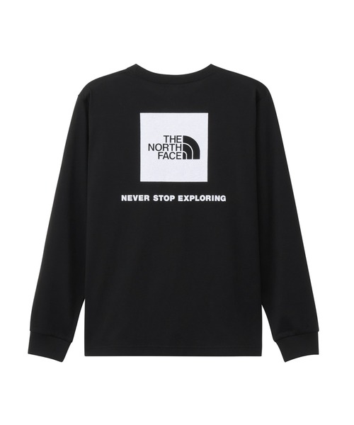 THE NORTH FACE（ザノースフェイス）の「ザ ノース フェイス THE NORTH FACE L/S Back Square Logo Tee_ロングスリーブバックスクエアロゴティー（Tシャツ/カットソー・レディース・ブラック/ネイビー/ホワイト・S/M/XL/L）」の4枚目の写真