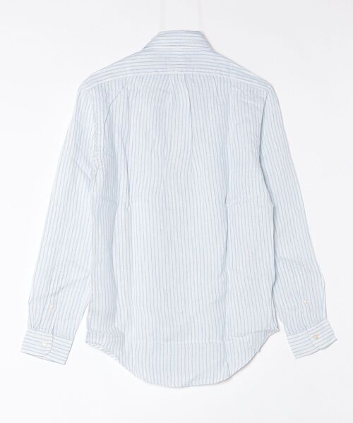 POLO RALPH LAUREN(ポロ ラルフ ローレン)の「クラシック フィット ストライプド リネン シャツ(シャツ/ブラウス・メンズ・ホワイト・M/L/S)」の5枚目の写真