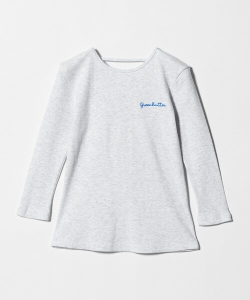 NICE WEATHER（ナイスウェザー）の「＜GREEN BUTTER＞バックオープン トップス（Tシャツ/カットソー・レディース・その他1/ダークグレー・FREE）」の2枚目の写真