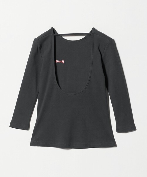 NICE WEATHER（ナイスウェザー）の「＜GREEN BUTTER＞バックオープン トップス（Tシャツ/カットソー・レディース・その他1/ダークグレー・FREE）」の3枚目の写真