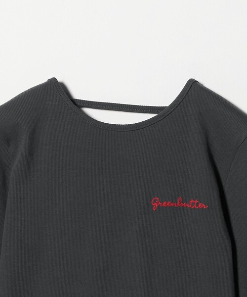 NICE WEATHER（ナイスウェザー）の「＜GREEN BUTTER＞バックオープン トップス（Tシャツ/カットソー・レディース・その他1/ダークグレー・FREE）」の4枚目の写真