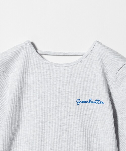 NICE WEATHER（ナイスウェザー）の「＜GREEN BUTTER＞バックオープン トップス（Tシャツ/カットソー・レディース・その他1/ダークグレー・FREE）」の9枚目の写真