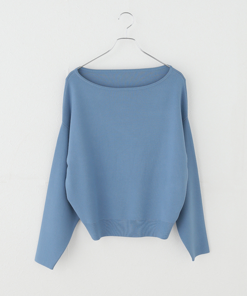 plage（プラージュ）の「VIS/PL スムース ボートネックプルオーバー（ニット/セーター・レディース・ネイビー/ブルー/グレー・FREE）」の3枚目の写真