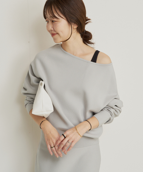 plage（プラージュ）の「VIS/PL スムース ボートネックプルオーバー（ニット/セーター・レディース・ネイビー/ブルー/グレー・FREE）」の19枚目の写真