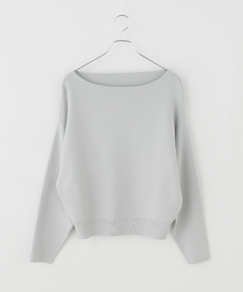 plage（プラージュ）の「VIS/PL スムース ボートネックプルオーバー（ニット/セーター・レディース・ネイビー/ブルー/グレー・FREE）」の5枚目の写真