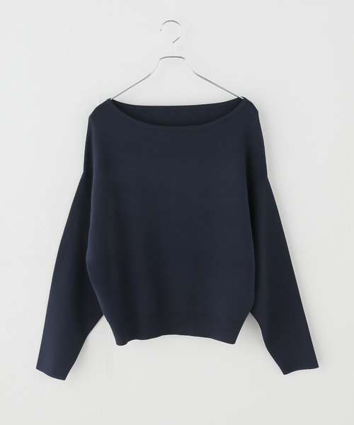 plage（プラージュ）の「VIS/PL スムース ボートネックプルオーバー（ニット/セーター・レディース・ネイビー/ブルー/グレー・FREE）」の7枚目の写真