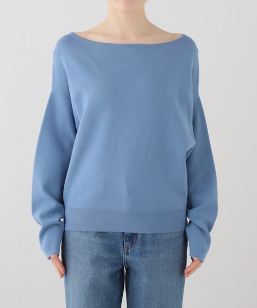 plage（プラージュ）の「VIS/PL スムース ボートネックプルオーバー（ニット/セーター・レディース・ネイビー/ブルー/グレー・FREE）」の10枚目の写真