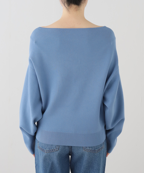 plage（プラージュ）の「VIS/PL スムース ボートネックプルオーバー（ニット/セーター・レディース・ネイビー/ブルー/グレー・FREE）」の12枚目の写真