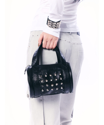 SETUP-EXE（セットアップイーエックスイー）の「STUD MINI TOTE BAG /  BLACK（トートバッグ）」