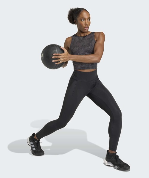 adidas（アディダス）の「Puremotion中わた入りプリントタンクトップ / ヨガウェア / アディダス adidas（タンクトップ・レディース・グレー系その他/グレー・X-SMALL/X-LARGE/SMALL/MEDIUM/LARGE/XX-LARGE）」の6枚目の写真