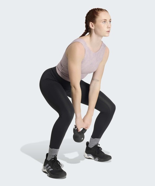 adidas（アディダス）の「Puremotion中わた入りプリントタンクトップ / ヨガウェア / アディダス adidas（タンクトップ・レディース・グレー系その他/グレー・X-SMALL/X-LARGE/SMALL/MEDIUM/LARGE/XX-LARGE）」の10枚目の写真