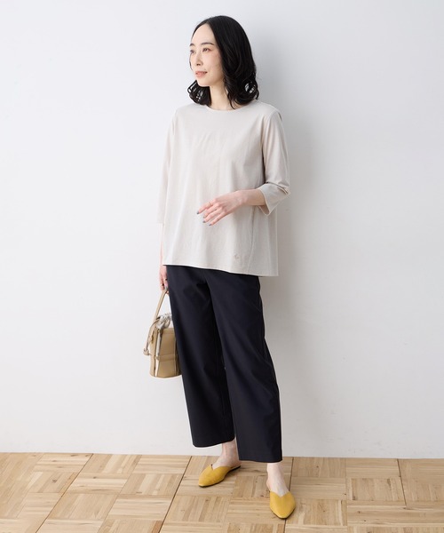 DECOY SINCE 1981(デコイシンスイチキュウハチイチ)の「ストライプジャガードプルオーバー【大きいサイズあり】(Tシャツ/カットソー・レディース・ベージュ/ネイビー/ブルー・M/L/LL/3L/4L)」の11枚目の写真