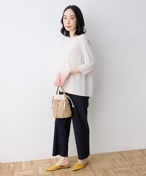 DECOY SINCE 1981(デコイシンスイチキュウハチイチ)の「ストライプジャガードプルオーバー【大きいサイズあり】(Tシャツ/カットソー・レディース・ベージュ/ネイビー/ブルー・M/L/LL/3L/4L)」の12枚目の写真