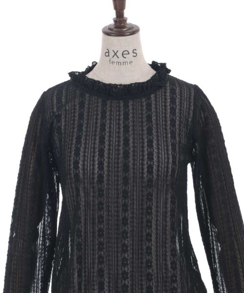 axes femme(アクシーズファム)の「フリルフレア袖レースインナー(Tシャツ/カットソー・レディース・ブラック/ホワイト・FREE)」の14枚目の写真