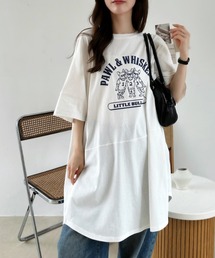 ブルドッグ プリント ビッグ Tシャツ