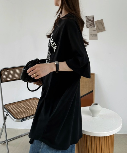 Ada.（エイダ）の「ブルドッグ プリント ビッグ Tシャツ（Tシャツ/カットソー・レディース・ブラック/オフホワイト/グリーン・FREE）」の18枚目の写真