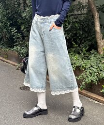 CIAOPANIC | 【neutral by ciaopanic】レースレイヤードデニムハーフパンツ(デニムパンツ)