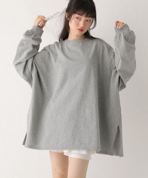 Heather(ヘザー)の「WEB限定 UVアソートBIGTEE 664024(Tシャツ/カットソー・レディース・オフホワイト/杢グレー/オートミール/ピンク/ブラック・FREE/M)」の4枚目の写真