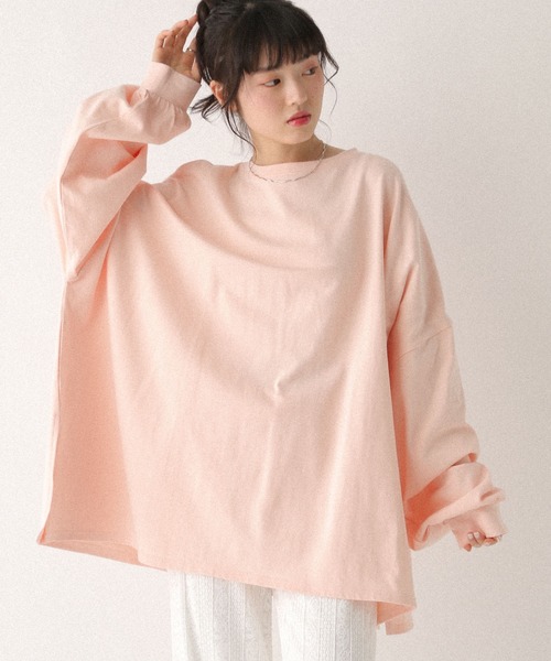 Heather(ヘザー)の「WEB限定 UVアソートBIGTEE 664024(Tシャツ/カットソー・レディース・オフホワイト/杢グレー/オートミール/ピンク/ブラック・FREE/M)」の1枚目の写真