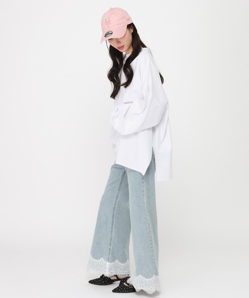 Heather(ヘザー)の「WEB限定 UVアソートBIGTEE 664024(Tシャツ/カットソー・レディース・オフホワイト/杢グレー/オートミール/ピンク/ブラック・FREE/M)」の10枚目の写真