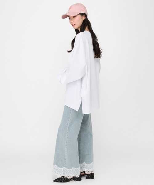 Heather(ヘザー)の「WEB限定 UVアソートBIGTEE 664024(Tシャツ/カットソー・レディース・オフホワイト/杢グレー/オートミール/ピンク/ブラック・FREE/M)」の11枚目の写真