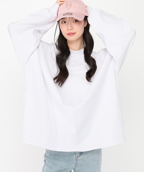 Heather(ヘザー)の「WEB限定 UVアソートBIGTEE 664024(Tシャツ/カットソー・レディース・オフホワイト/杢グレー/オートミール/ピンク/ブラック・FREE/M)」の7枚目の写真