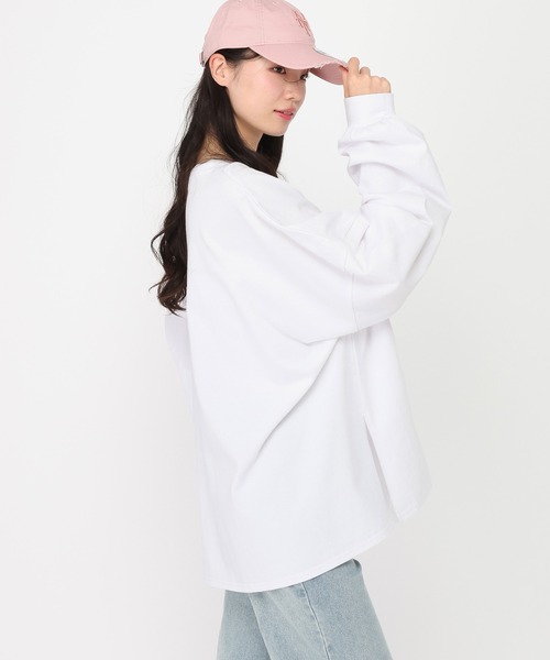 Heather(ヘザー)の「WEB限定 UVアソートBIGTEE 664024(Tシャツ/カットソー・レディース・オフホワイト/杢グレー/オートミール/ピンク/ブラック・FREE/M)」の6枚目の写真