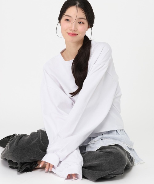 Heather(ヘザー)の「WEB限定 UVアソートBIGTEE 664024(Tシャツ/カットソー・レディース・オフホワイト/杢グレー/オートミール/ピンク/ブラック・FREE/M)」の16枚目の写真