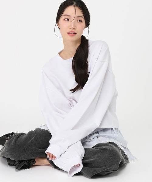 Heather(ヘザー)の「WEB限定 UVアソートBIGTEE 664024(Tシャツ/カットソー・レディース・オフホワイト/杢グレー/オートミール/ピンク/ブラック・FREE/M)」の17枚目の写真