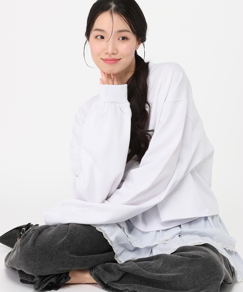 Heather(ヘザー)の「WEB限定 UVアソートBIGTEE 664024(Tシャツ/カットソー・レディース・オフホワイト/杢グレー/オートミール/ピンク/ブラック・FREE/M)」の18枚目の写真