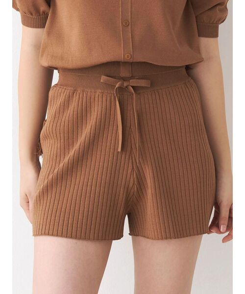 CALNAMUR（カルナムール）の「バックフリンジニットパンツ（その他パンツ・レディース・チャコールグレー/ブルー/ブラウン・FREE）」の2枚目の写真