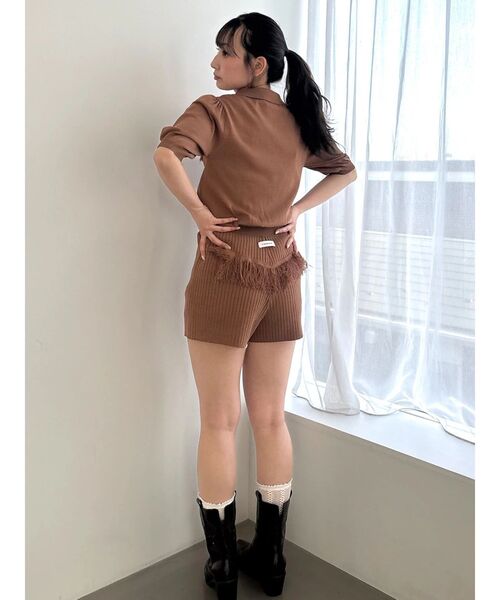 CALNAMUR（カルナムール）の「バックフリンジニットパンツ（その他パンツ・レディース・チャコールグレー/ブルー/ブラウン・FREE）」の20枚目の写真