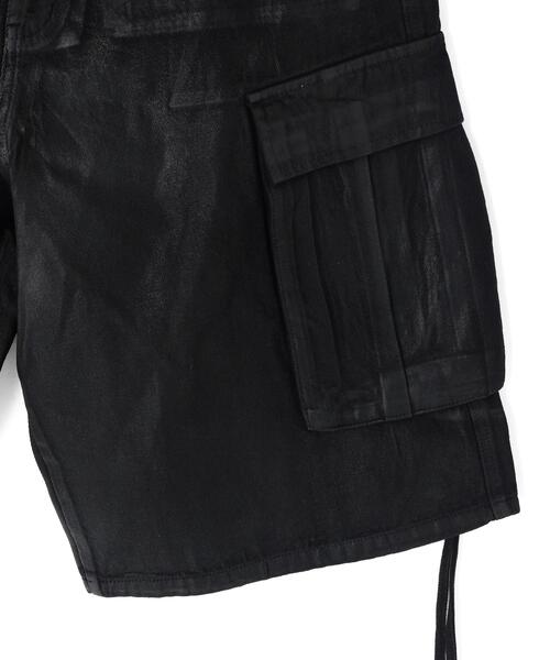 DANKE SCHON(ダンケシェーン)の「DankeSchon/ダンケシェーン/11oz RUBBER COATED CARGO SHORTS(カーゴパンツ・レディース・ブラック・M/L)」の9枚目の写真