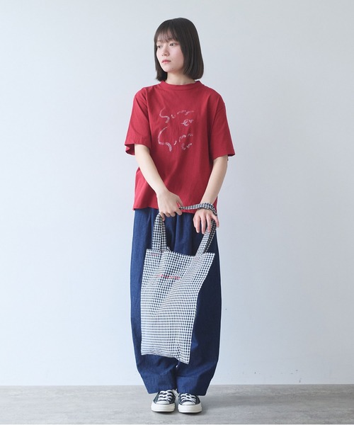 bulle de savon(ビュルデサボン)の「summer summerプリント Tシャツ(Tシャツ/カットソー・レディース・オフホワイト/サックスブルー/レッド・FREE)」の16枚目の写真
