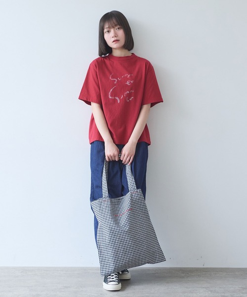 bulle de savon(ビュルデサボン)の「summer summerプリント Tシャツ(Tシャツ/カットソー・レディース・オフホワイト/サックスブルー/レッド・FREE)」の17枚目の写真