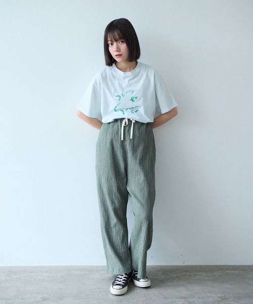bulle de savon(ビュルデサボン)の「summer summerプリント Tシャツ(Tシャツ/カットソー・レディース・オフホワイト/サックスブルー/レッド・FREE)」の12枚目の写真