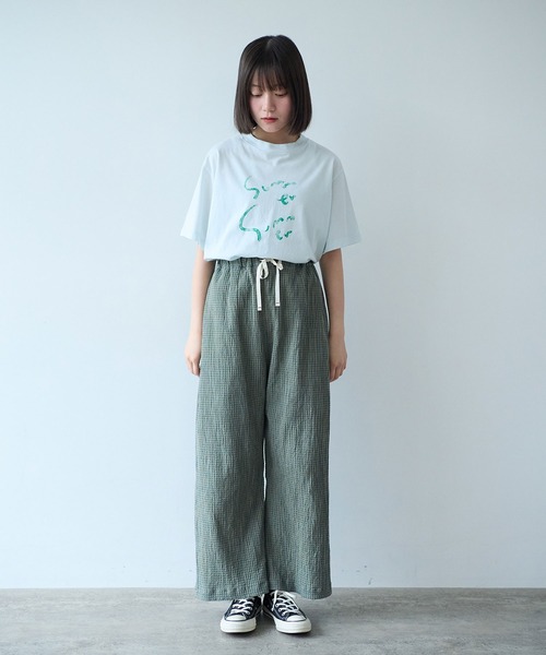 bulle de savon(ビュルデサボン)の「summer summerプリント Tシャツ(Tシャツ/カットソー・レディース・オフホワイト/サックスブルー/レッド・FREE)」の13枚目の写真