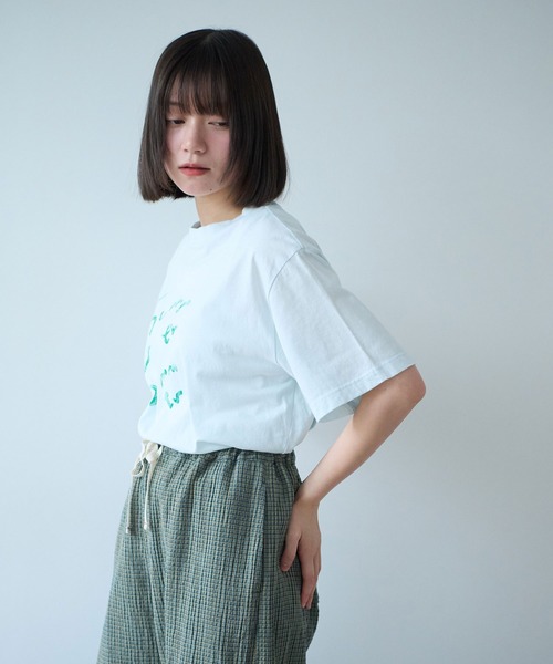 bulle de savon(ビュルデサボン)の「summer summerプリント Tシャツ(Tシャツ/カットソー・レディース・オフホワイト/サックスブルー/レッド・FREE)」の10枚目の写真