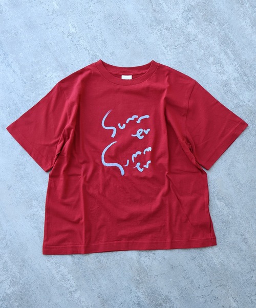 bulle de savon(ビュルデサボン)の「summer summerプリント Tシャツ(Tシャツ/カットソー・レディース・オフホワイト/サックスブルー/レッド・FREE)」の22枚目の写真