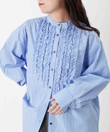 LUCA/LADY LUCK LUCA | LC/LLL スプリングスラブ/デニム/ストライプフリルシャツ(シャツ/ブラウス)