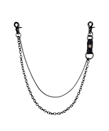 MILK WAVE（ミルクウェーブ）の「ダブルストラップレザー チェーンキーホルダー（キーケース/キーアクセサリー）」